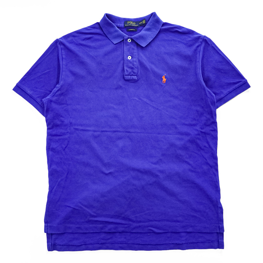 Polo Ralph Lauren 鹿の子 ポロシャツ M CLASSIC FIT ロイヤルブルー スモールポニー ロゴ 刺繍