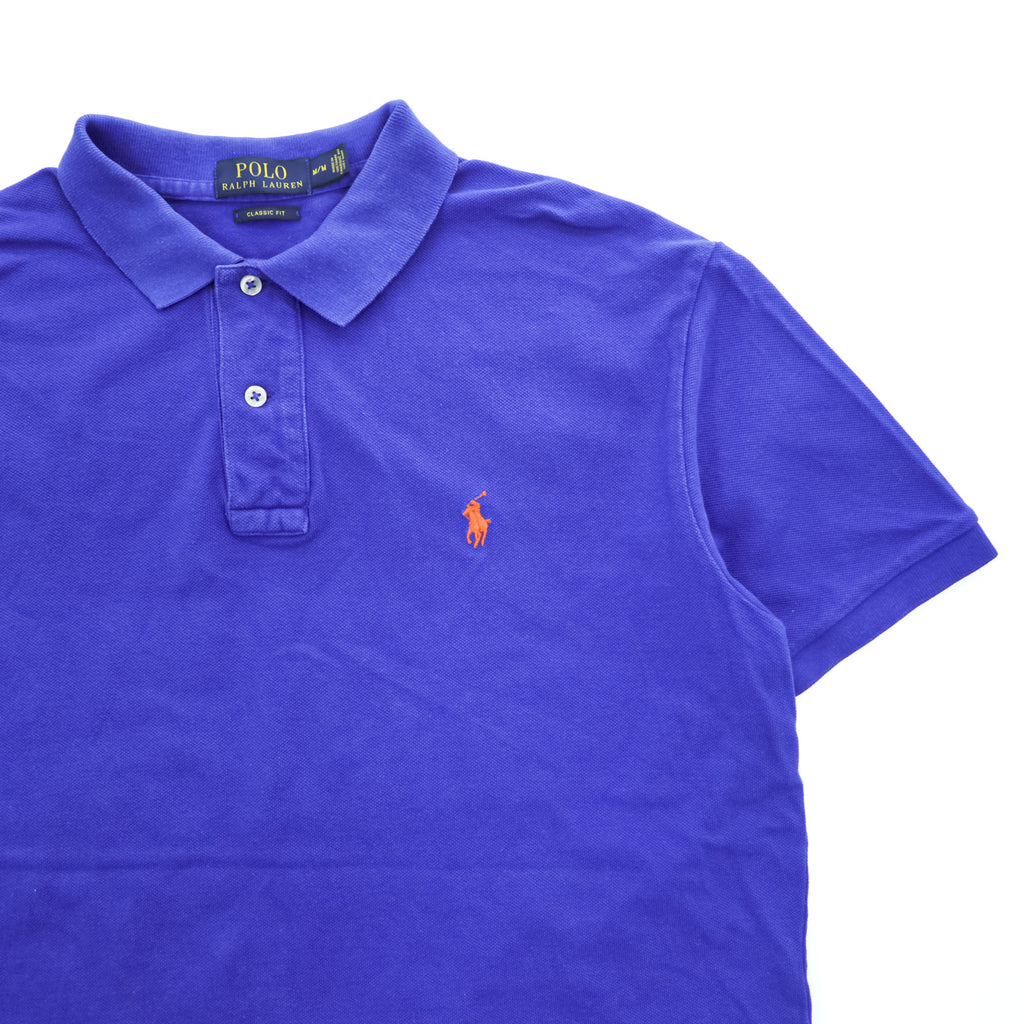 Polo Ralph Lauren 鹿の子 ポロシャツ M CLASSIC FIT ロイヤルブルー スモールポニー ロゴ 刺繍