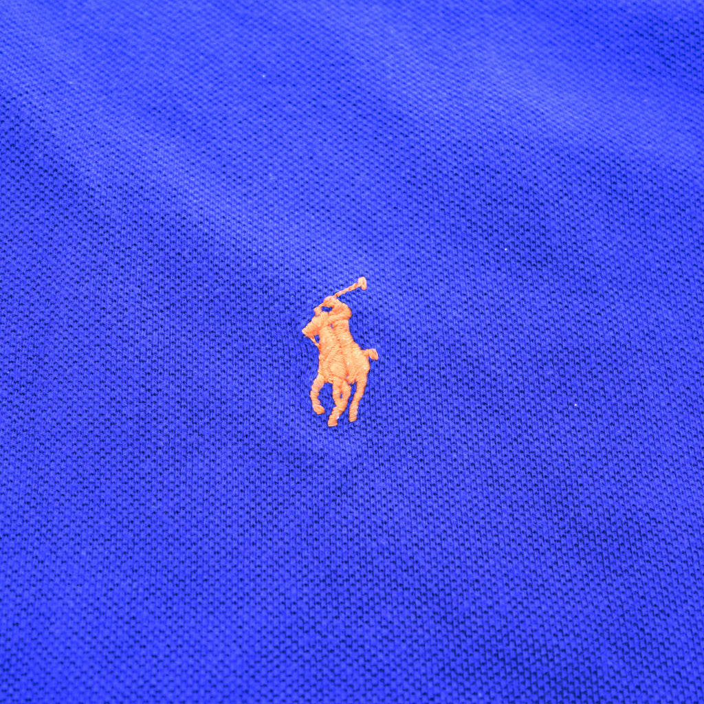 Polo Ralph Lauren 鹿の子 ポロシャツ M CLASSIC FIT ロイヤルブルー スモールポニー ロゴ 刺繍