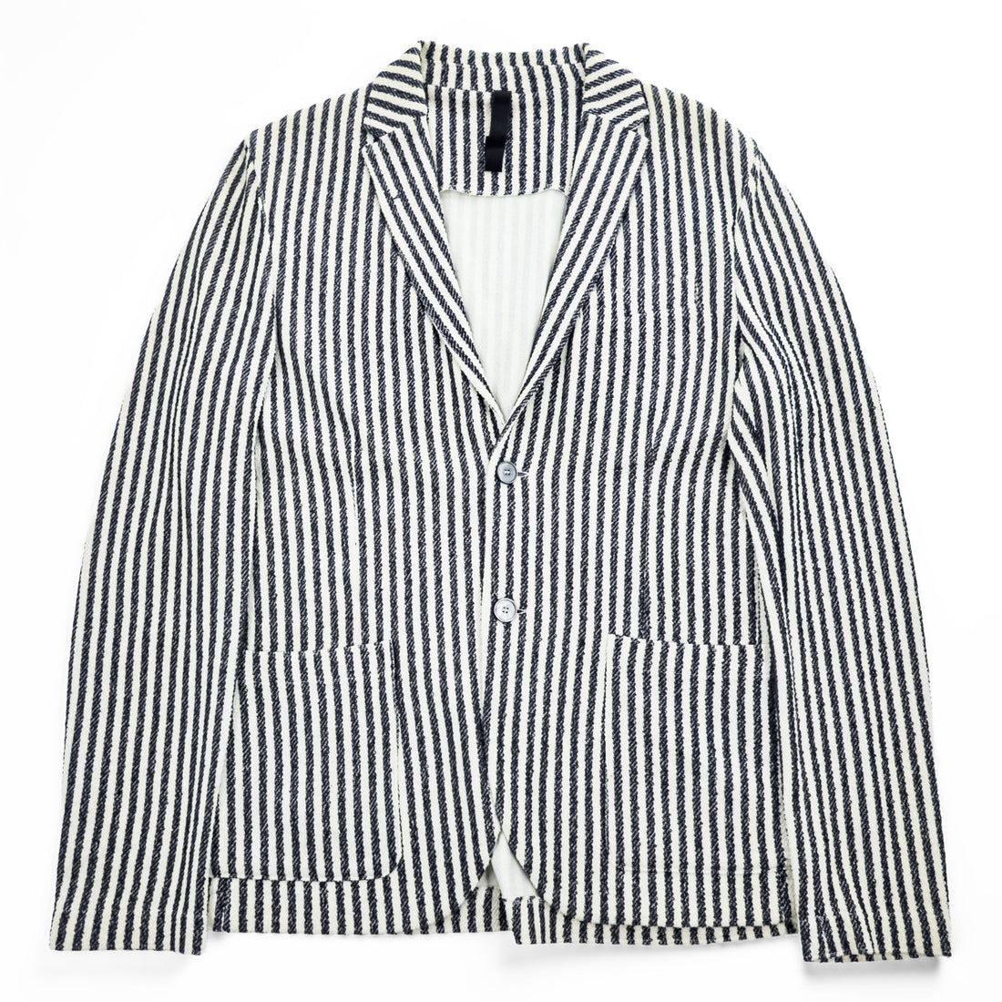 HARRIS WHARF LONDON Italian Made Cotton Pile Striped Tailored Jacket Summer Jacket Blazer 48 C8Z22PDS