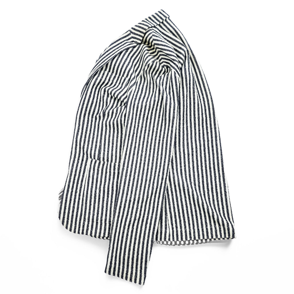 HARRIS WHARF LONDON Italian Made Cotton Pile Striped Tailored Jacket Summer Jacket Blazer 48 C8Z22PDS