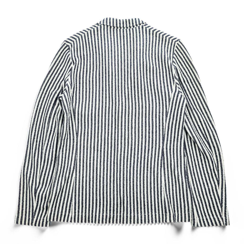 HARRIS WHARF LONDON Italian Made Cotton Pile Striped Tailored Jacket Summer Jacket Blazer 48 C8Z22PDS