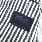 HARRIS WHARF LONDON Italian Made Cotton Pile Striped Tailored Jacket Summer Jacket Blazer 48 C8Z22PDS