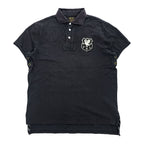 Polo Ralph Lauren ポロシャツ L ブラック 鹿の子 エンブレム ナンバリング ワッペン