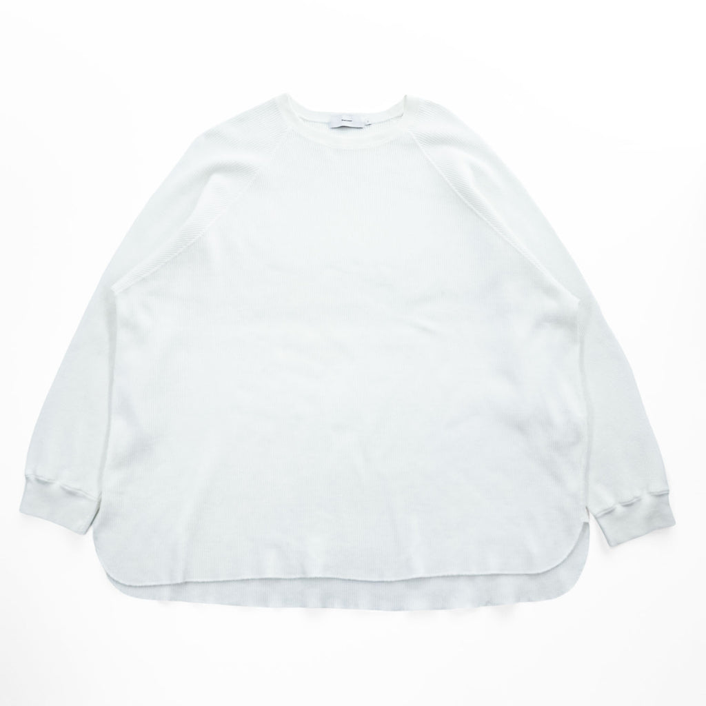 Graphpaper Made in Japan Long Sleeve T-Shirt Waffle Thermal White FREE GM211-70139B