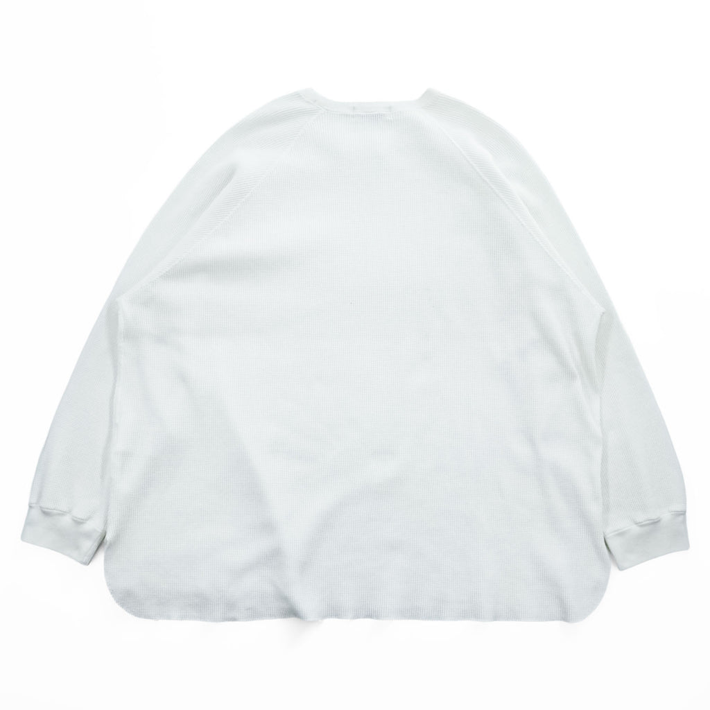 Graphpaper Made in Japan Long Sleeve T-Shirt Waffle Thermal White FREE GM211-70139B