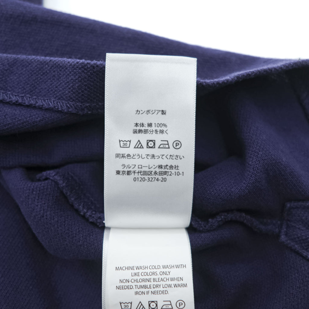 Polo Ralph Lauren 鹿の子 ビッグポニー 刺繍 ポロシャツ CLASSIC FIT ネイビー