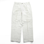 Claiborne (Liz Claiborne) Linen-Cotton Trousers Off-White Center-Press W34 L30