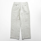 Claiborne (Liz Claiborne) Linen-Cotton Trousers Off-White Center-Press W34 L30