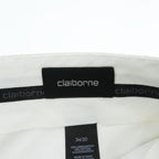 Claiborne (Liz Claiborne) Linen-Cotton Trousers Off-White Center-Press W34 L30