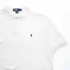 Polo Ralph Lauren 90年代 ポロシャツ L ホワイト スモールポニー ロゴ 刺繍 コットン