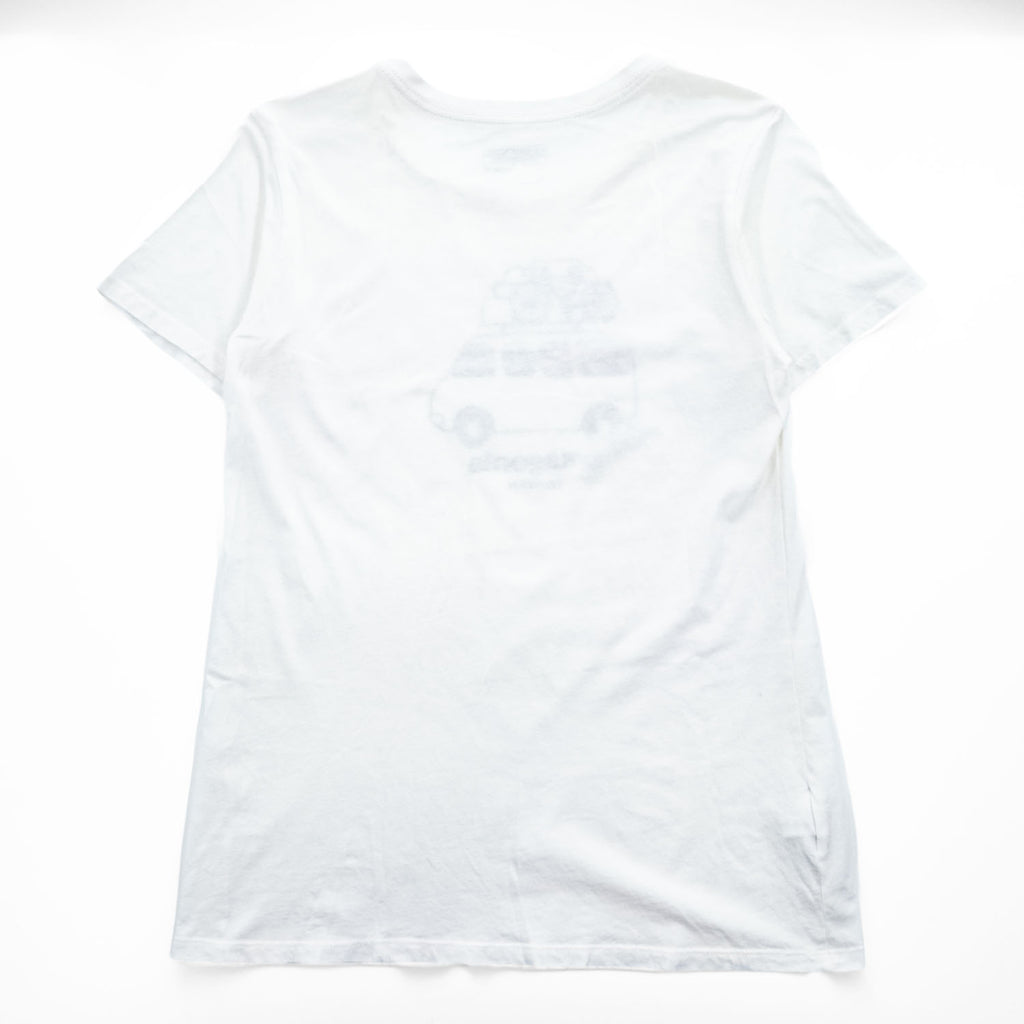 Patagonia USA-Made T-Shirt, Size S, Fitzroy Paddle Van White, Printed, Regular Fit, Taiwan 39326