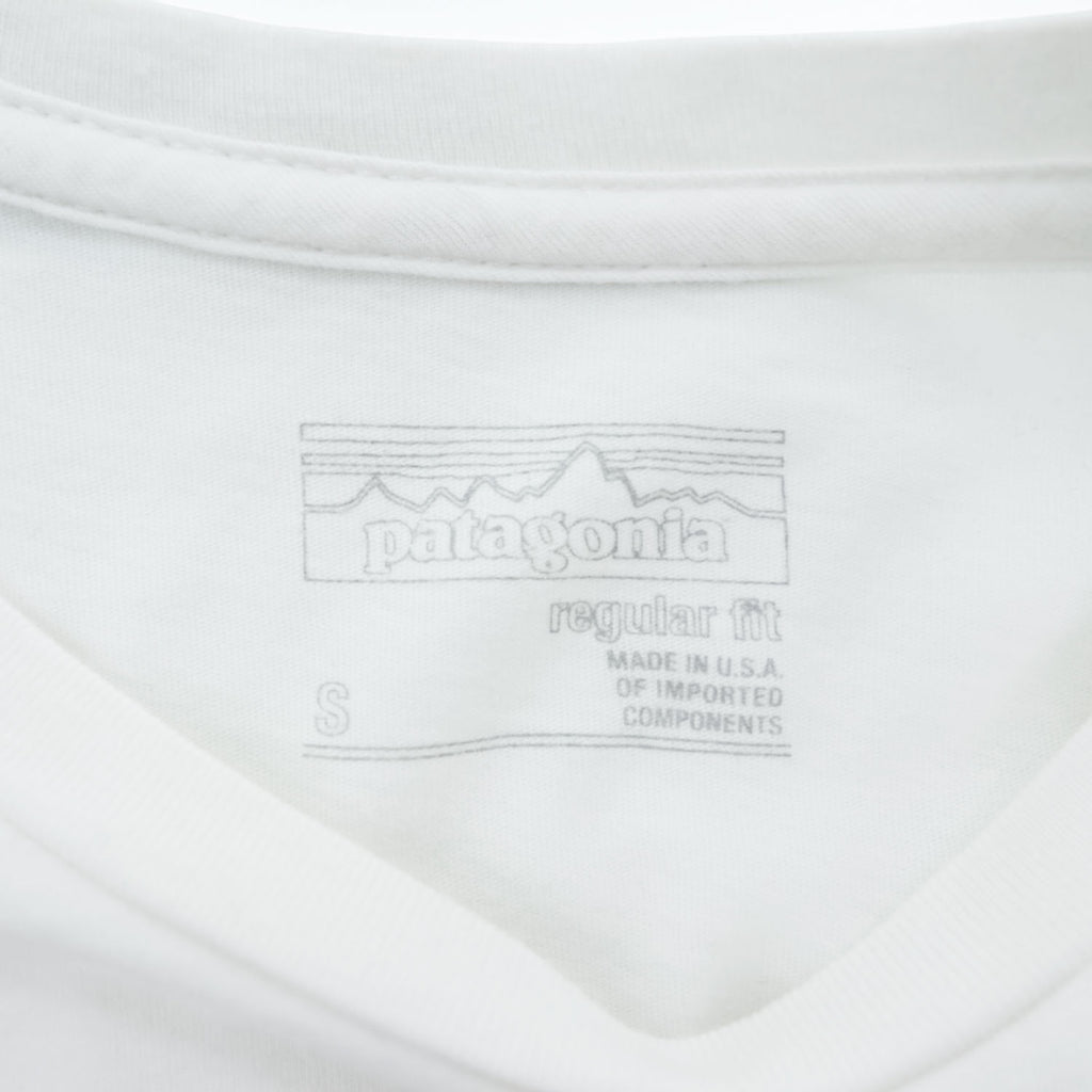Patagonia USA-Made T-Shirt, Size S, Fitzroy Paddle Van White, Printed, Regular Fit, Taiwan 39326