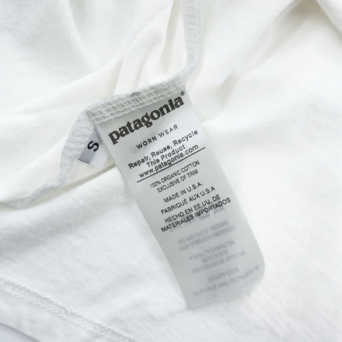 Patagonia USA-Made T-Shirt, Size S, Fitzroy Paddle Van White, Printed, Regular Fit, Taiwan 39326