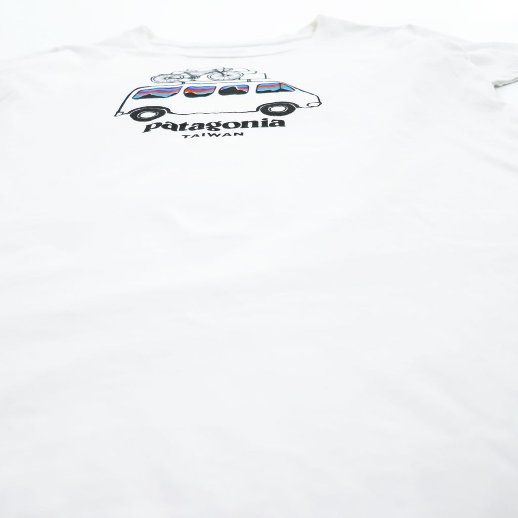 Patagonia USA-Made T-Shirt, Size S, Fitzroy Paddle Van White, Printed, Regular Fit, Taiwan 39326