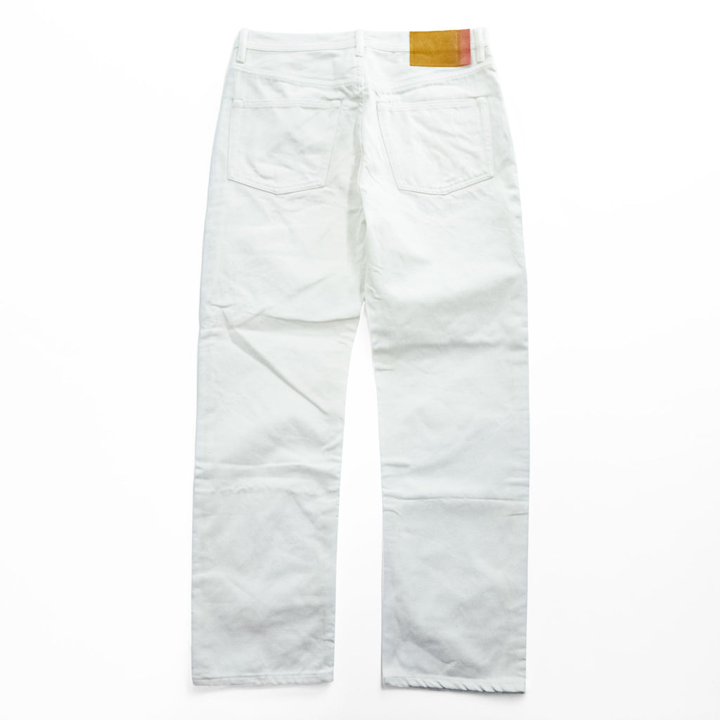 Acne Studios Bla Konst Jeans Log White 5-pocket Button Fly 100% Cotton White Size 28/32