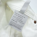 Acne Studios Bla Konst Jeans Log White 5-pocket Button Fly 100% Cotton White Size 28/32
