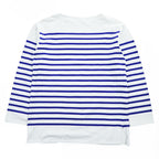 ORCIVAL Mariniere / Breton Shirt White × Blue Shield Crest Embroidered Hem Side ORCIVAL Tag Cotton 100% Made in France Size 6