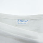 ORCIVAL Mariniere / Breton Shirt White × Blue Shield Crest Embroidered Hem Side ORCIVAL Tag Cotton 100% Made in France Size 6