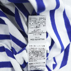 ORCIVAL Mariniere / Breton Shirt White × Blue Shield Crest Embroidered Hem Side ORCIVAL Tag Cotton 100% Made in France Size 6