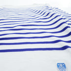 ORCIVAL Mariniere / Breton Shirt White × Blue Shield Crest Embroidered Hem Side ORCIVAL Tag Cotton 100% Made in France Size 6