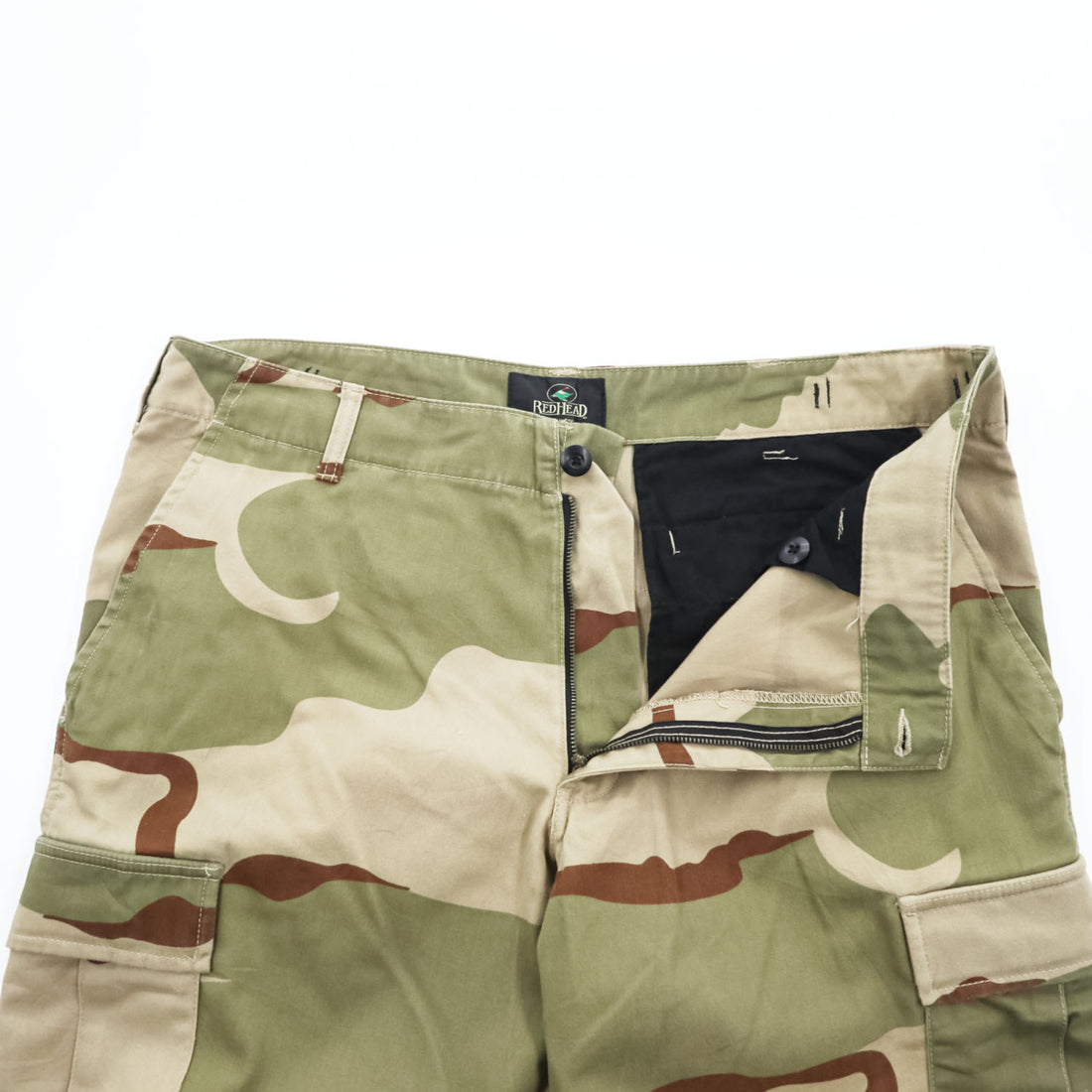 RED HEAD VINTAGE Cargo Work Pants Double Knee Camouflage Khaki Green, Beige, Brown L