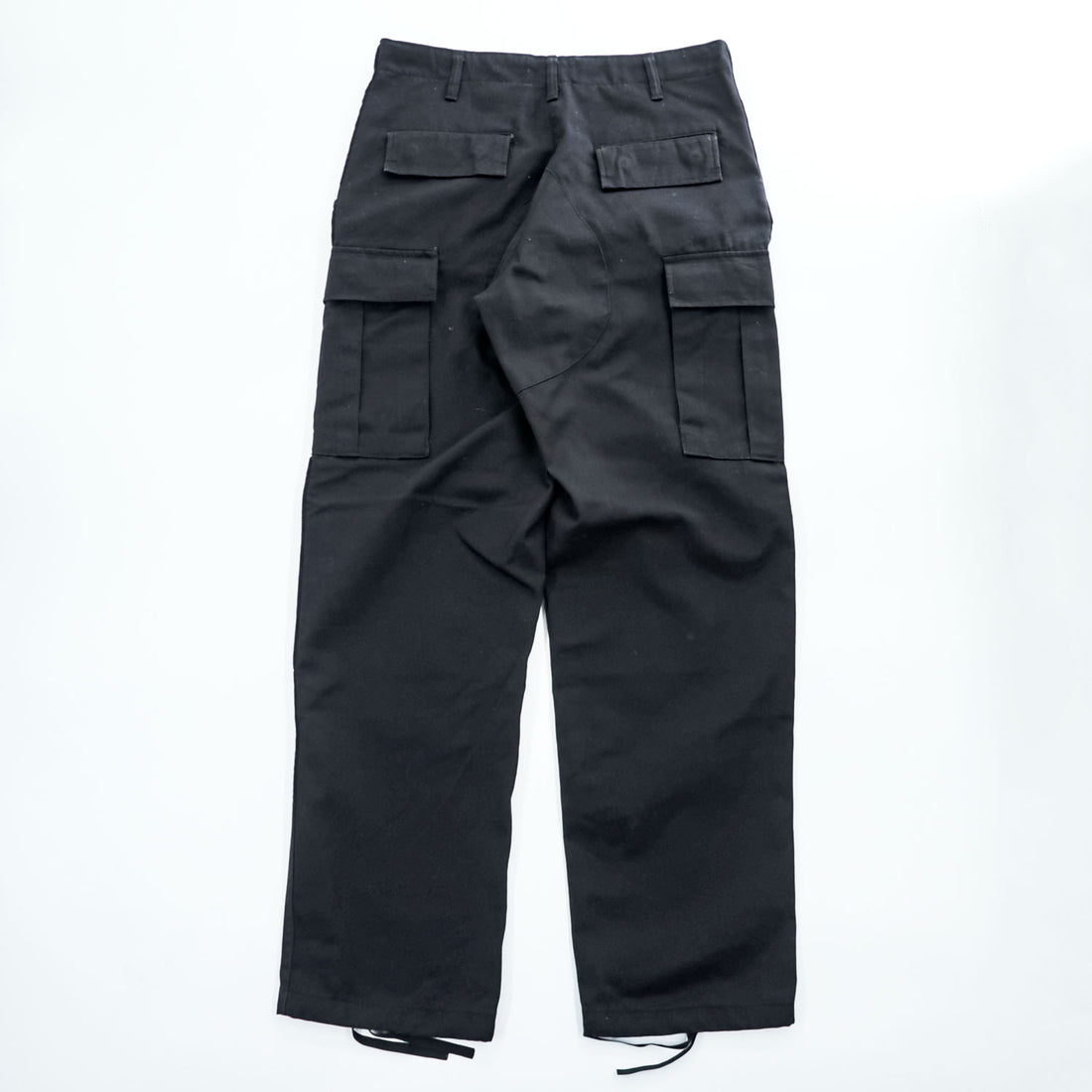 TRU-SPEC BDU Cargo Pants Black 60/40 Cotton-Poly Button Fly Drawcord Hem Reinforced Knee W31-35in