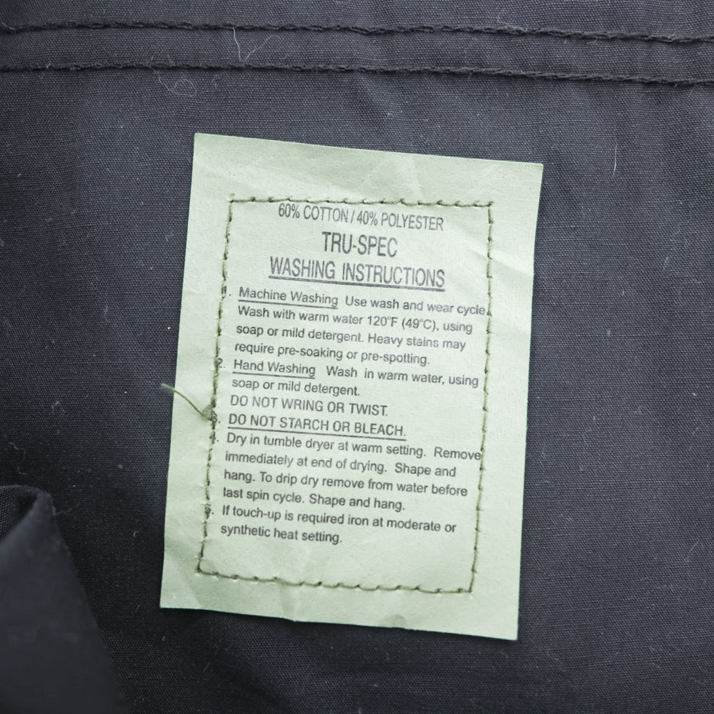TRU-SPEC BDU Cargo Pants Black 60/40 Cotton-Poly Button Fly Drawcord Hem Reinforced Knee W31-35in