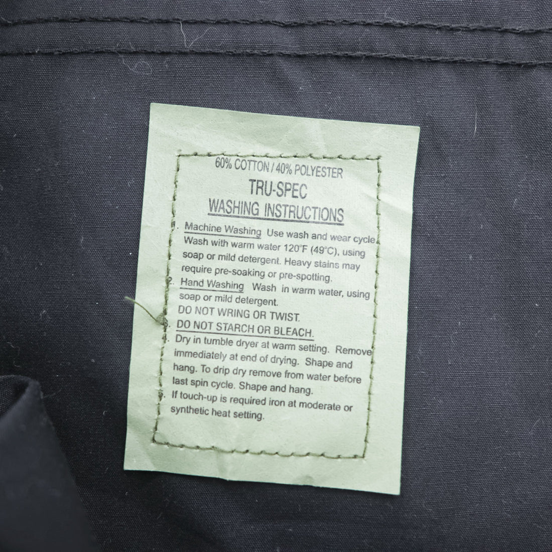 TRU-SPEC BDU Cargo Pants Black 60/40 Cotton-Poly Button Fly Drawcord Hem Reinforced Knee W31-35in
