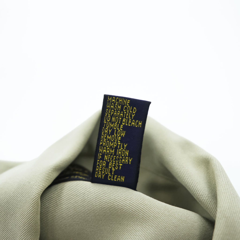 Nat Nast Luxury Originals 90s Vintage short sleeve 100% silk camp collar shirt sage green embroidered crest L