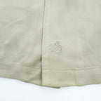 Nat Nast Luxury Originals 90s Vintage short sleeve 100% silk camp collar shirt sage green embroidered crest L