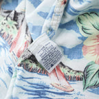 Reyn Spooner 90s Vintage Short-Sleeve Shirt, Size L, Blue/Green Patterned, JOE KEALOHA'S