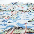 Reyn Spooner 90s Vintage Short-Sleeve Shirt, Size L, Blue/Green Patterned, JOE KEALOHA'S