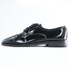 Nunn Bush 8155-01 Mens Dress Shoes Derby Cap Toe Black Polished Leather 9.5 M