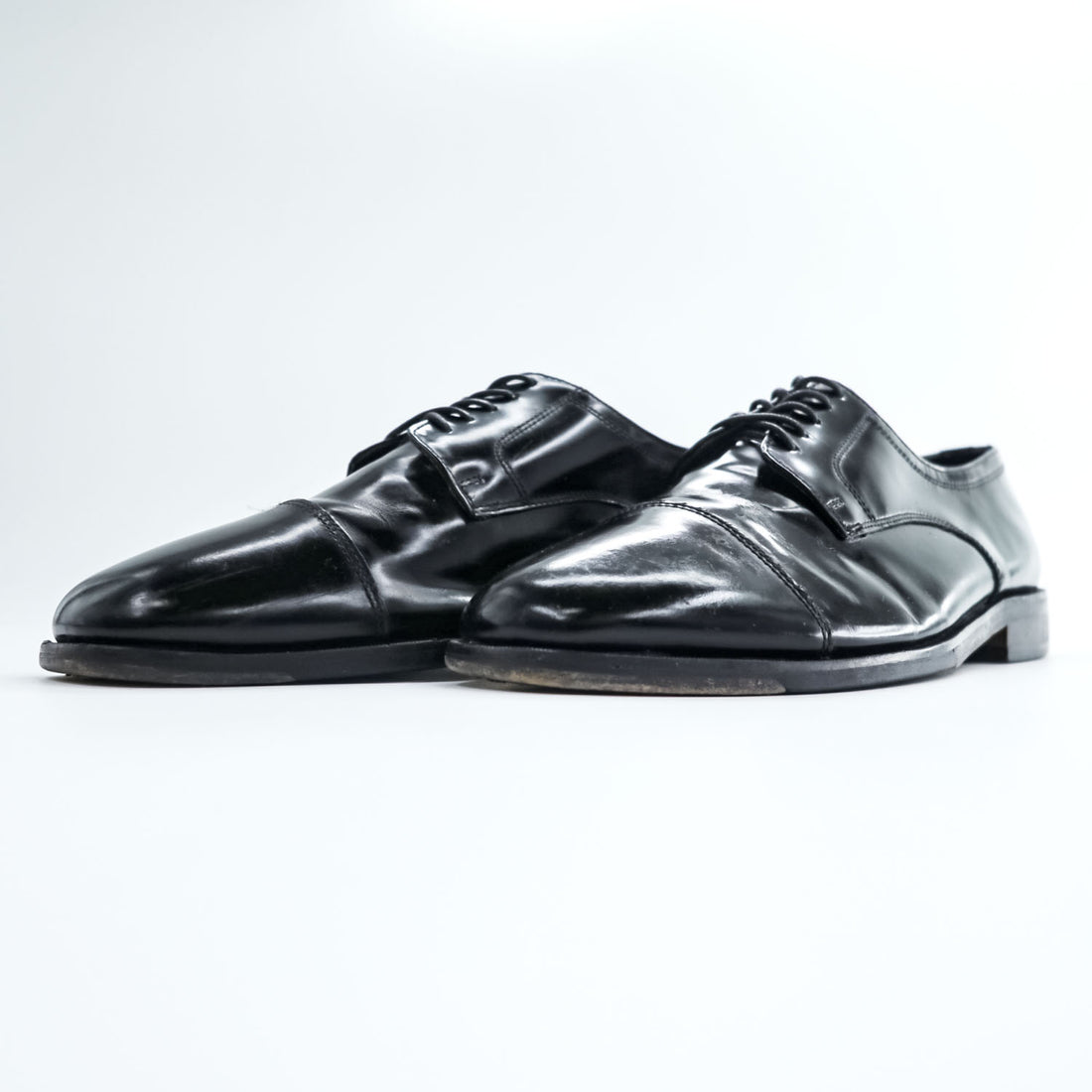 Nunn Bush 8155-01 Mens Dress Shoes Derby Cap Toe Black Polished Leather 9.5 M