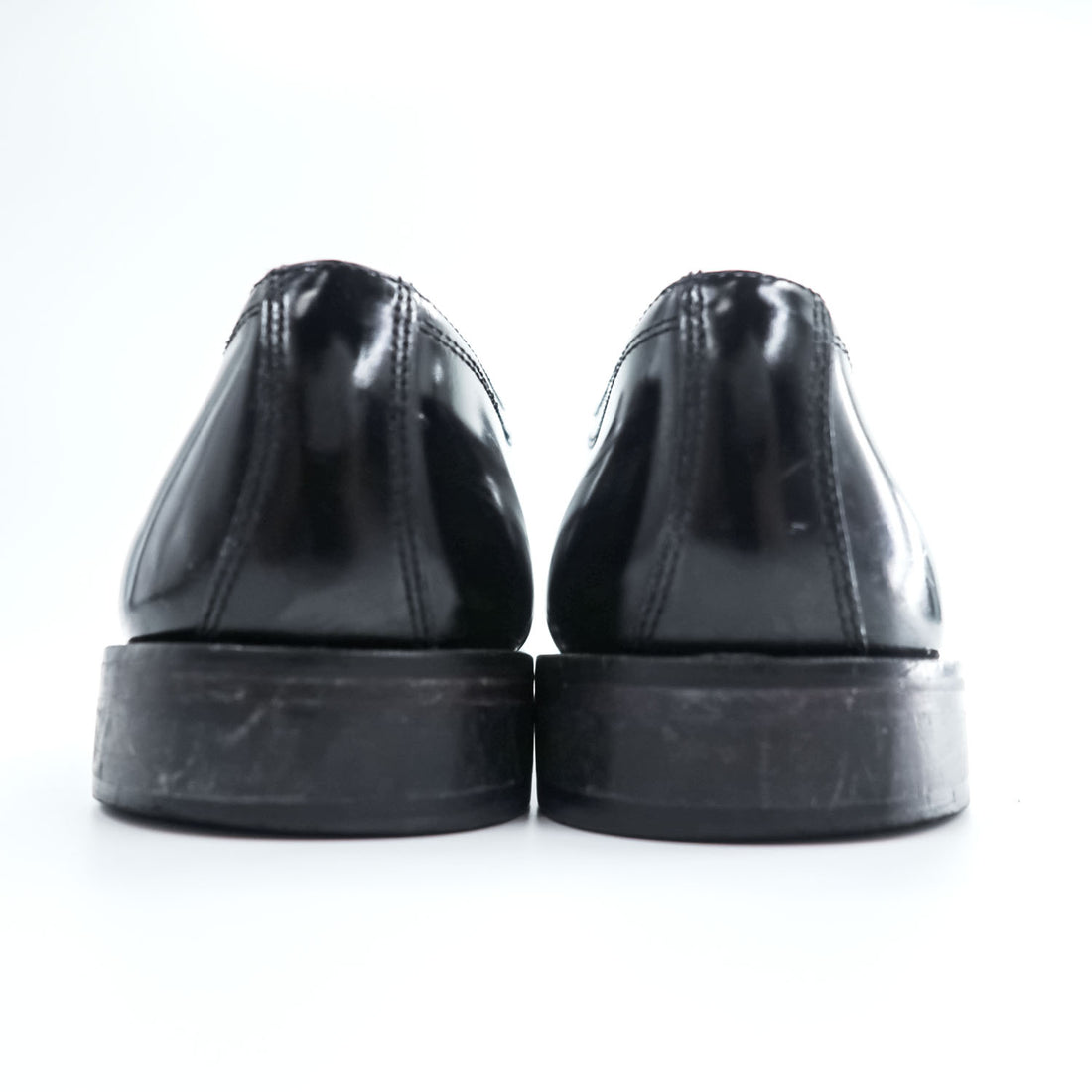 Nunn Bush 8155-01 Mens Dress Shoes Derby Cap Toe Black Polished Leather 9.5 M
