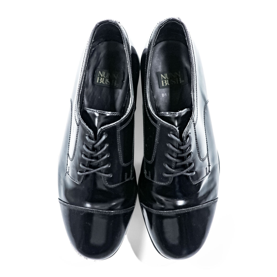 Nunn Bush 8155-01 Mens Dress Shoes Derby Cap Toe Black Polished Leather 9.5 M