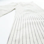 Sugar Cane & Co. Painter/Carpenter Pants White Navy Dot Pinstripe Cotton Denim Work Straight Rivets Leather Patch W30 L32