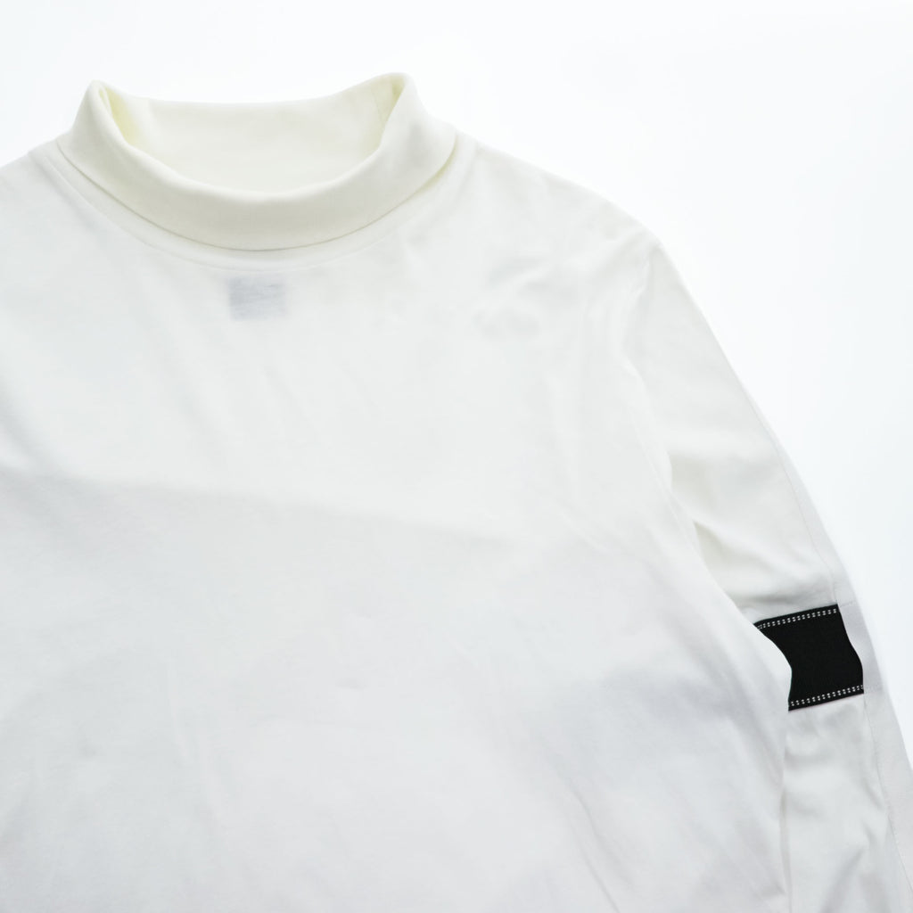 OAMC ハイネック 長袖 ロングスリーブ Tシャツ ロンT L ホワイト サイドライン テープ I024514 ポルトガル製