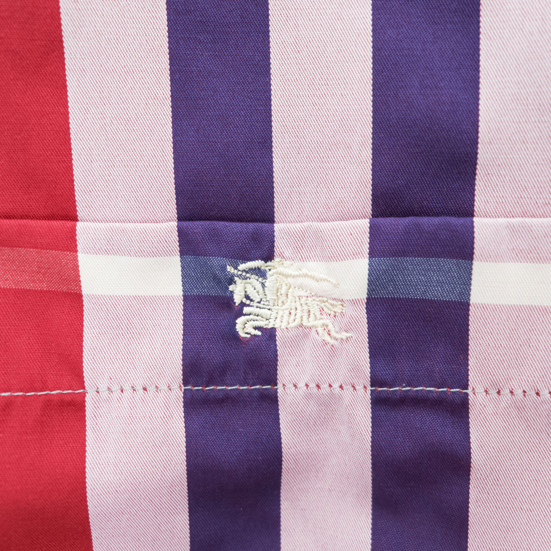 BURBERRY 英国製 ボタンダウン 長袖 ノバチェック シャツ XL CUSTOM FIT レッド 胸ポケット イギリス製