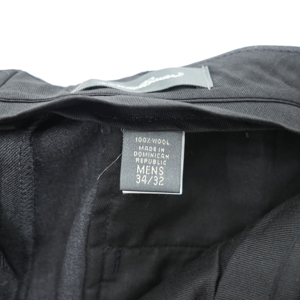 Eddie Bauer 00年代 ヴィンテージ ワイド 2タック スラックス パンツ L グレー プリーツ ダブルカフス