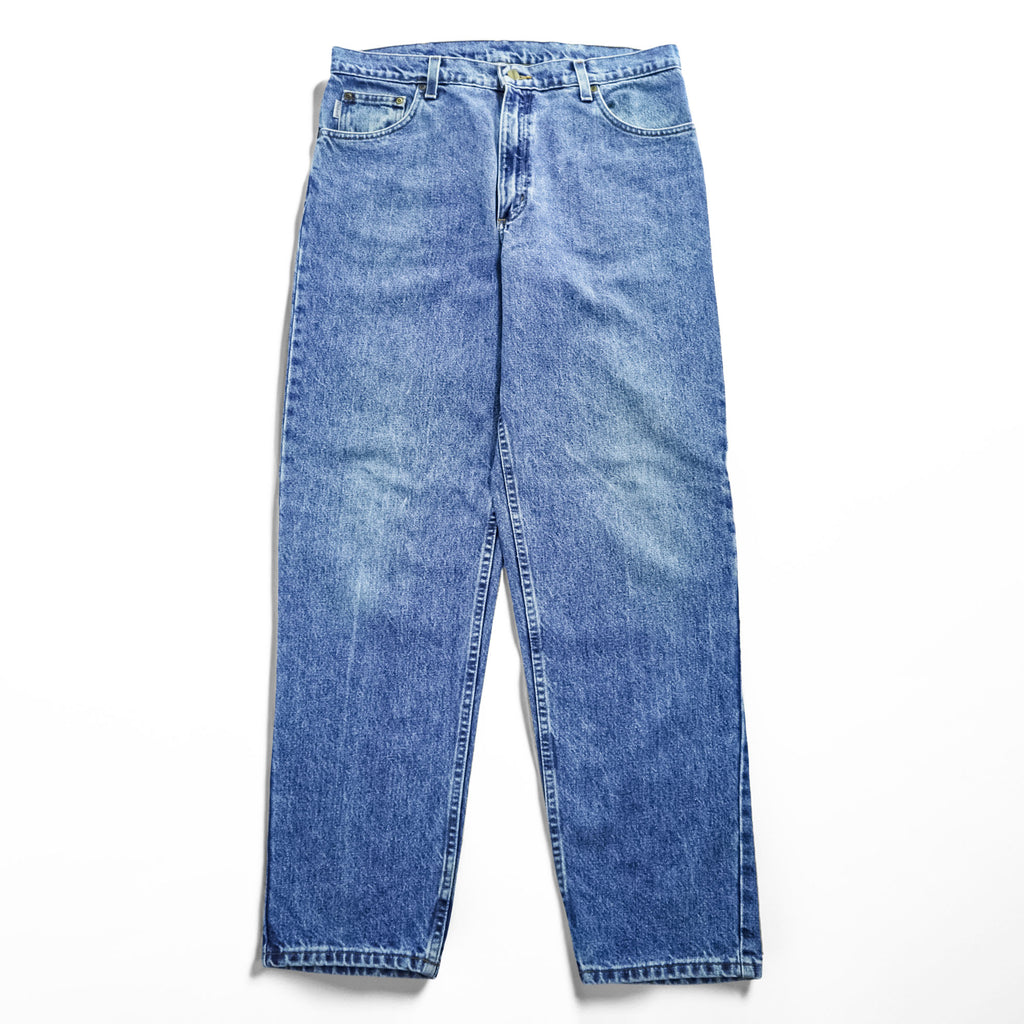 carhartt ストーンウォッシュ デニムパンツ テーパードジーンズ 36×32 インディゴ ブルー ジッパーフライ B17DST