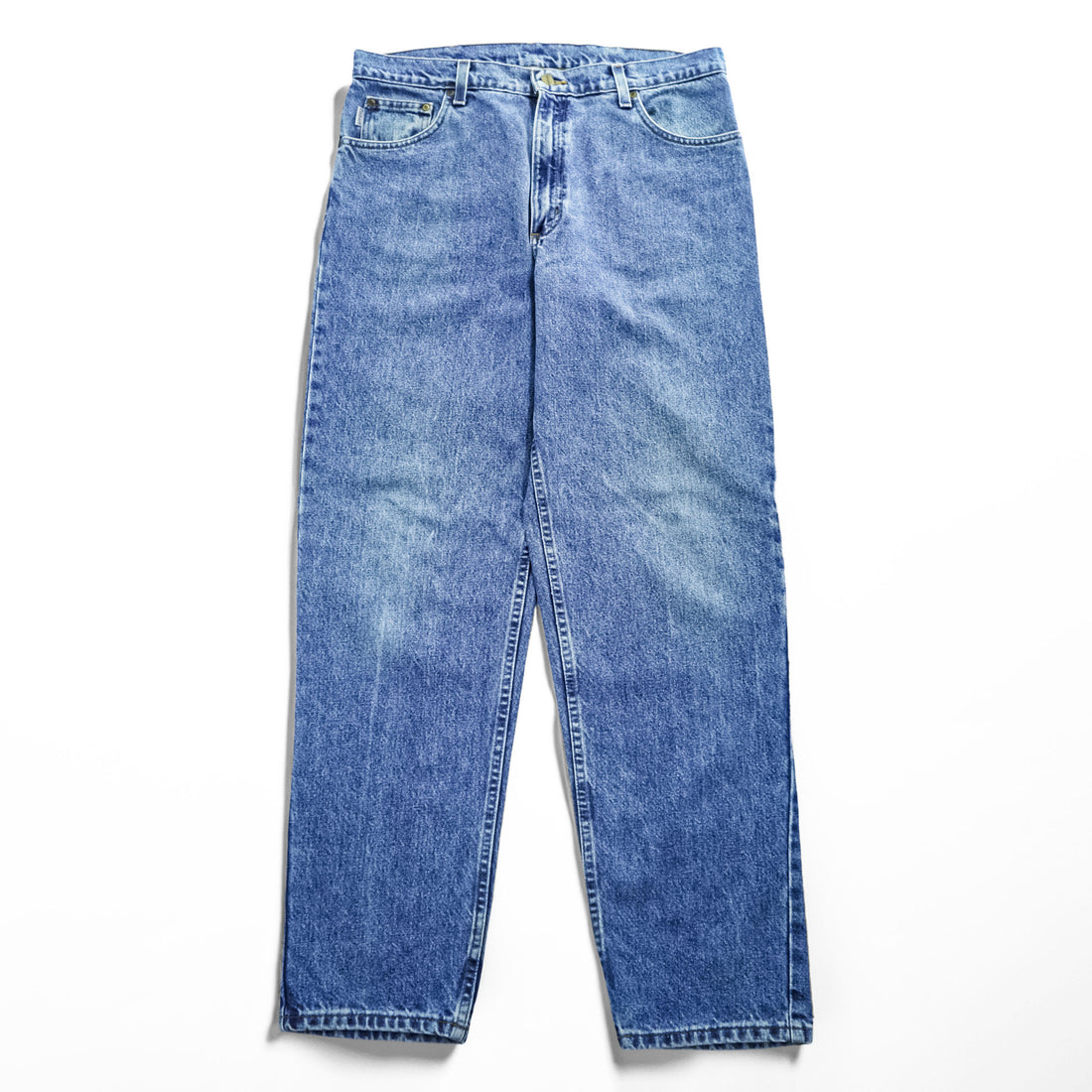 carhartt ストーンウォッシュ デニムパンツ テーパードジーンズ 36×32 インディゴ ブルー ジッパーフライ B17DST