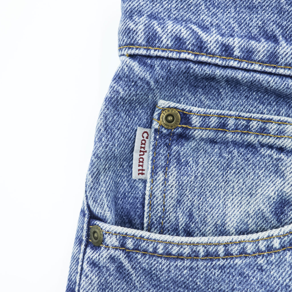 carhartt ストーンウォッシュ デニムパンツ テーパードジーンズ 36×32 インディゴ ブルー ジッパーフライ B17DST