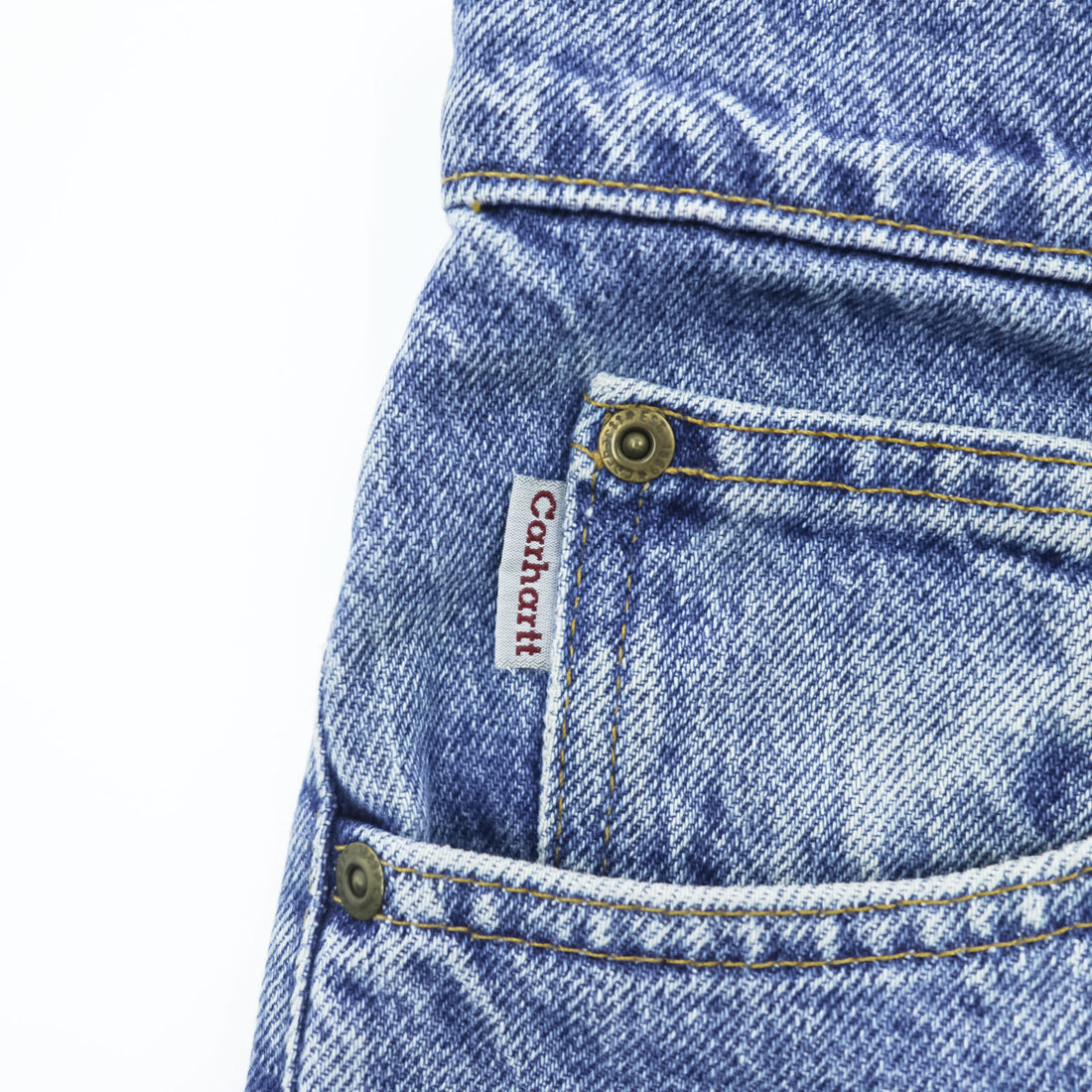 carhartt ストーンウォッシュ デニムパンツ テーパードジーンズ 36×32 インディゴ ブルー ジッパーフライ B17DST