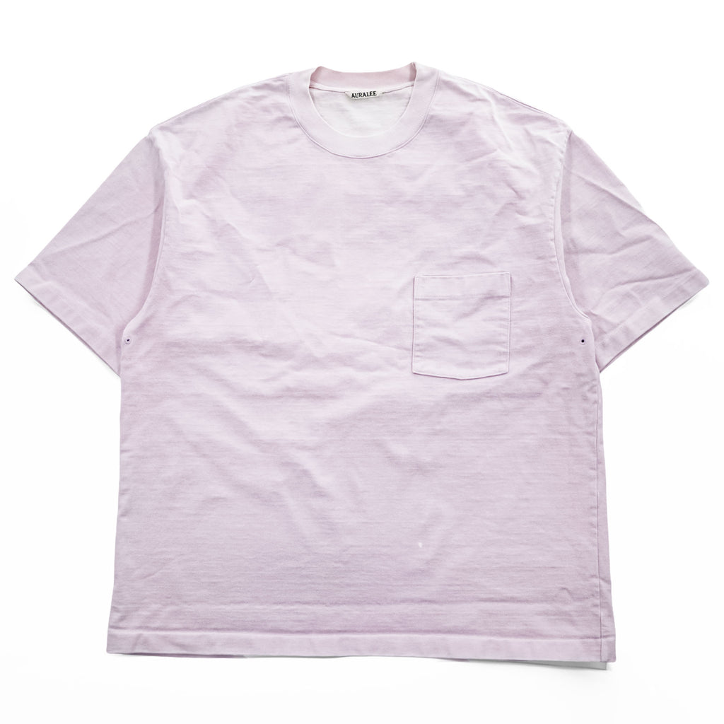 AURALEE 日本製 STAND UP TEE ポケット Tシャツ L ライトラベンダー A21ST01SU