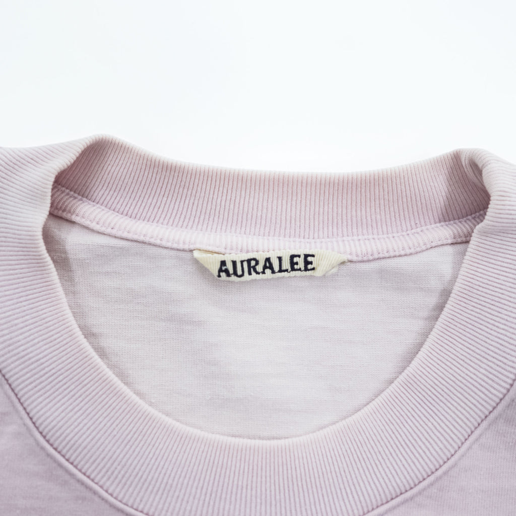 AURALEE 日本製 STAND UP TEE ポケット Tシャツ L ライトラベンダー A21ST01SU
