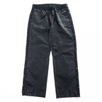 ALEXANDER WANG × H&M サイドスナップ レザー トレーニングパンツ M ブラック サイドスリット スナップボタン イージーパンツ