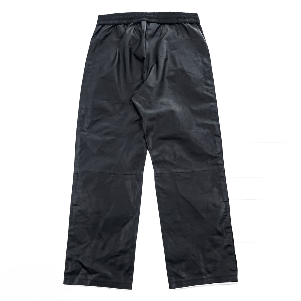 ALEXANDER WANG × H&M サイドスナップ レザー トレーニングパンツ M ブラック サイドスリット スナップボタン イージーパンツ