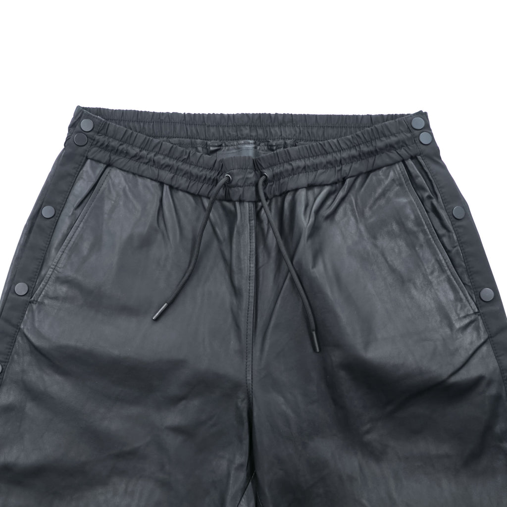 ALEXANDER WANG × H&M サイドスナップ レザー トレーニングパンツ M ブラック サイドスリット スナップボタン イージーパンツ